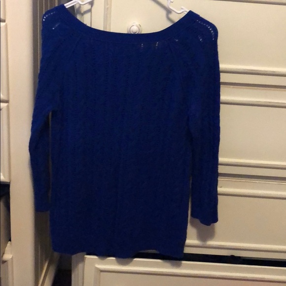 American Eagle Blue Cable Knit Sweater - Picture 2 of 3